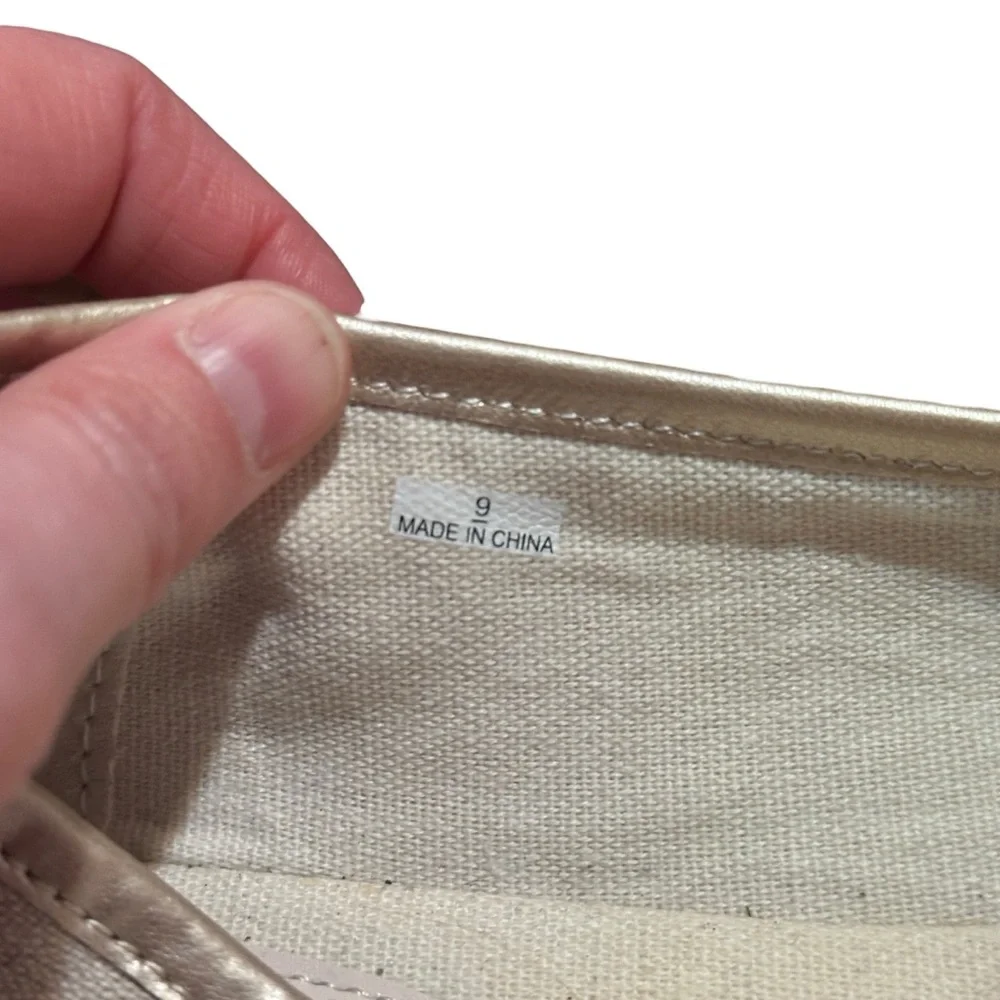 Avon Cushion Walk Pineapple Espadrilles Canvas Flats Slip‎ On Size 9